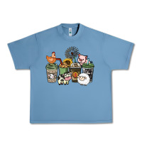 Pebble Blue Farm animal coffee cups Urban Heavy Tee - HowdyJamesFarm