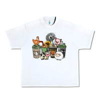 White Farm animal coffee cups Urban Heavy Tee - HowdyJamesFarm