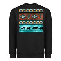 Black native american aztec seamless pattern Heavyweight Sweatshirt - BundleAndBundleShop