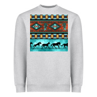 Heather Grey native american aztec seamless pattern Heavyweight Sweatshirt - BundleAndBundleShop