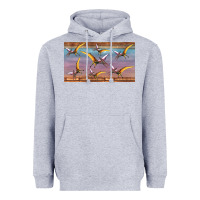 Heather Grey dinosaur pterodactyl sippy cup Heavyweight Hoodie - Artiststas