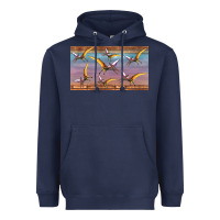 Navy dinosaur pterodactyl sippy cup Heavyweight Hoodie - Artiststas