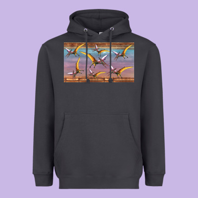 Dinosaur Pterodactyl Sippy Cup Heavyweight Hoodie Designed By Artiststas