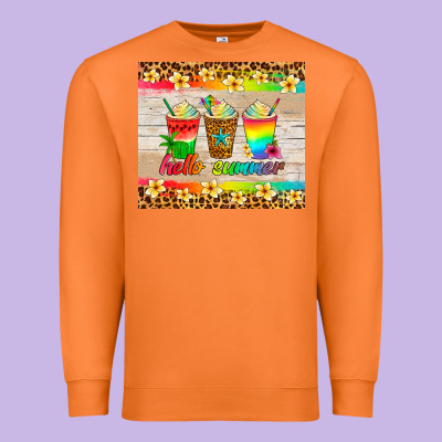 Hello Summer Ice Coffee Premium Sweatshirt Designed By Artiststas