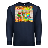 Navy hello summer ice coffee Premium Sweatshirt - Artiststas