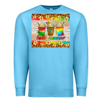 Ocean Blue hello summer ice coffee Premium Sweatshirt - Artiststas