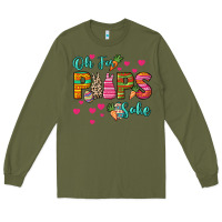 Army Green Oh for peeps sake Easter Day Long Sleeve Tee - HowdyJamesFarm