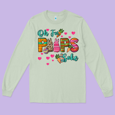 Oh For Peeps Sake Easter Day Long Sleeve Tee Designed By Howdyjamesfarm