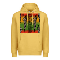 Antique Gold african silhouette seamless pattern Premium Hoodie - BundleAndBundleShop