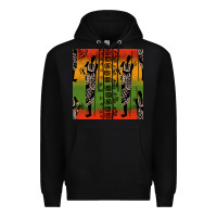Black african silhouette seamless pattern Premium Hoodie - BundleAndBundleShop