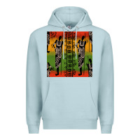 African Silhouette Seamless Pattern Premium Hoodie | Teevron