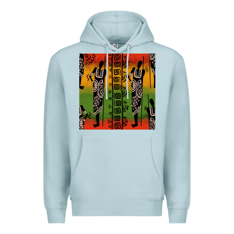 African Silhouette Seamless Pattern Premium Hoodie by BundleAndBundleShop | Teevron