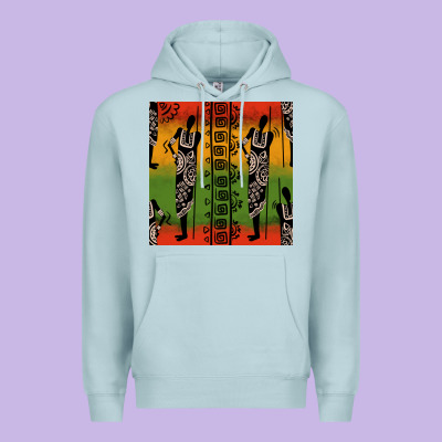 African Silhouette Seamless Pattern Premium Hoodie Designed By Bundleandbundleshop