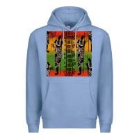 Colony Blue african silhouette seamless pattern Premium Hoodie - BundleAndBundleShop