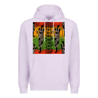 Lilac african silhouette seamless pattern Premium Hoodie - BundleAndBundleShop