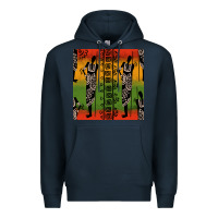 Navy african silhouette seamless pattern Premium Hoodie - BundleAndBundleShop