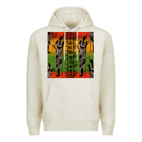 Oatmeal Heather african silhouette seamless pattern Premium Hoodie - BundleAndBundleShop
