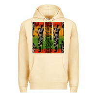 Pina Colada african silhouette seamless pattern Premium Hoodie - BundleAndBundleShop