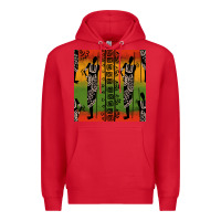 Red african silhouette seamless pattern Premium Hoodie - BundleAndBundleShop
