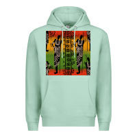 Seafoam african silhouette seamless pattern Premium Hoodie - BundleAndBundleShop