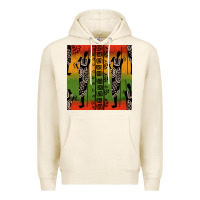 Tofu african silhouette seamless pattern Premium Hoodie - BundleAndBundleShop