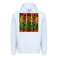 White african silhouette seamless pattern Premium Hoodie - BundleAndBundleShop