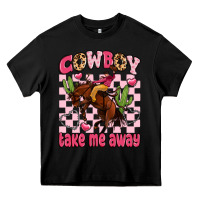 Black cowboy take me away Heavy Core Tee - LillyAllenDesigns