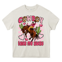 Cream cowboy take me away Heavy Core Tee - LillyAllenDesigns
