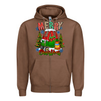 Chestnut merry christmas car Zipper Hoodie - CowhideDigitalArt