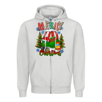 Merry Christmas Car Zipper Hoodie | Teevron