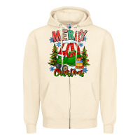 Sandshell merry christmas car Zipper Hoodie - CowhideDigitalArt