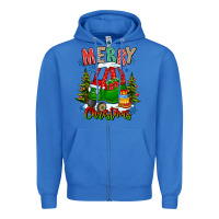 True Royal merry christmas car Zipper Hoodie - CowhideDigitalArt