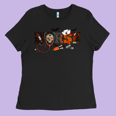 Halloween Nurse Ladies Tee Designed By Ranaportraitstore