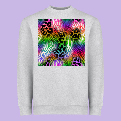 Neon Safari Seamless Pattern 2 Heavyweight Sweatshirt Designed By Bundleandbundleshop