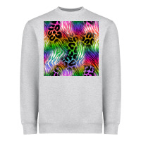 Heather Grey neon safari seamless pattern 2 Heavyweight Sweatshirt - BundleAndBundleShop