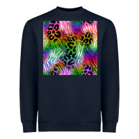 Navy neon safari seamless pattern 2 Heavyweight Sweatshirt - BundleAndBundleShop