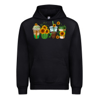 Black sunflowers coffee cups Urban Hoodie - AdoDesignShop