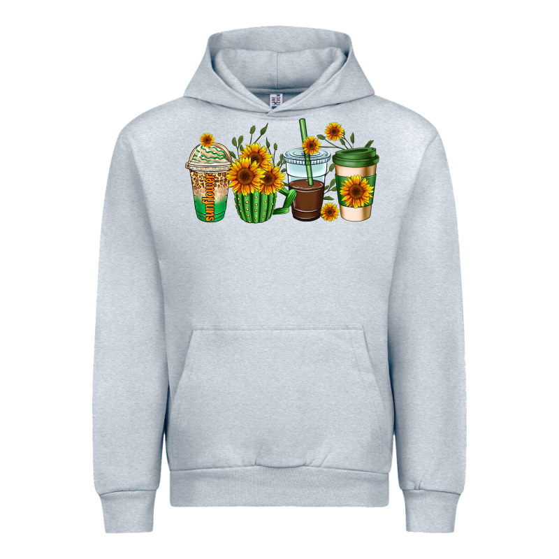 Sunflowers Coffee Cups Urban Hoodie by AdoDesignShop | Teevron