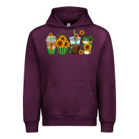 Mauve Wine sunflowers coffee cups Urban Hoodie - AdoDesignShop