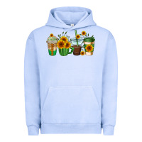 Pigment Grape Ice sunflowers coffee cups Urban Hoodie - AdoDesignShop