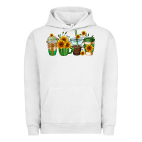 Pigment Lunar Rock sunflowers coffee cups Urban Hoodie - AdoDesignShop