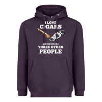 Plum Funny Cigar Accessories Gift Set Cigar Lover Smokers Party Heavyweight Hoodie - minhPixels