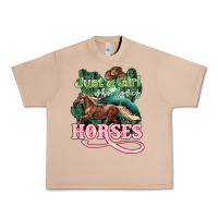 Burro Just a girl who loves Horses Urban Heavy Tee - HowdyJamesFarm