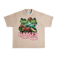 Just A Girl Who Loves Horses Urban Heavy Tee | Teevron