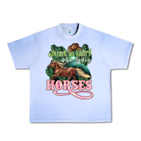 Grape Ice Just a girl who loves Horses Urban Heavy Tee - HowdyJamesFarm