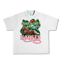Lunar Rock Just a girl who loves Horses Urban Heavy Tee - HowdyJamesFarm