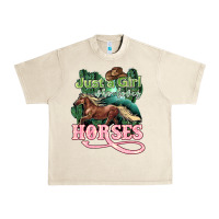 Sandshell Just a girl who loves Horses Urban Heavy Tee - HowdyJamesFarm