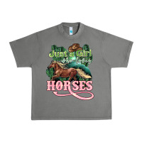 Tornado Just a girl who loves Horses Urban Heavy Tee - HowdyJamesFarm