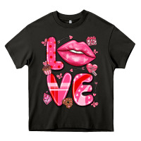 Asphalt love with lips Heavy Core Tee - LillyAllenDesigns
