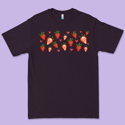 Strawberry Premium Tee Designed By Jasminsmagicworld